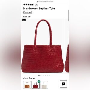 New WOT Madewell Leather Tote